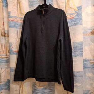 Banana Republic Navy Men's French Rib Mock Sweatshirt Size LG